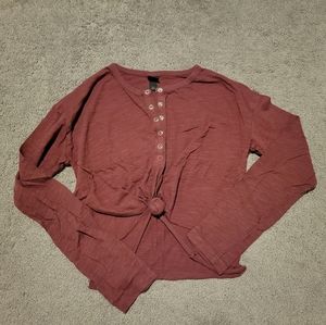 Wild Fable Long Sleeve Crop Top